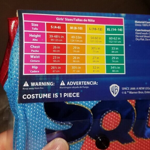 NEW Space Jam A New Legacy Girls Halloween Costume Small 4-6 Tune Squad - Picture 5 of 5